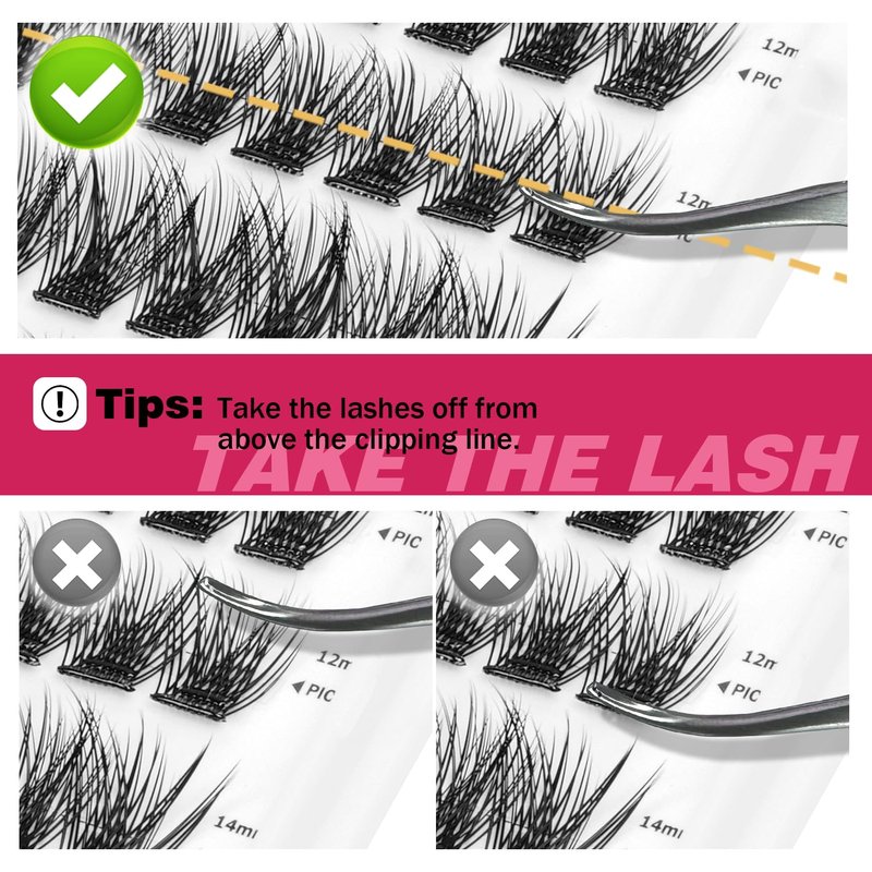 240PCS Self Adhesive Eyelashes Natural Lash Clusters Kit Volume DIY Self Adhesive Lash Clusters Pre Glued Eyelashes Clusters Reusable No Glue Needed No Remover No residue