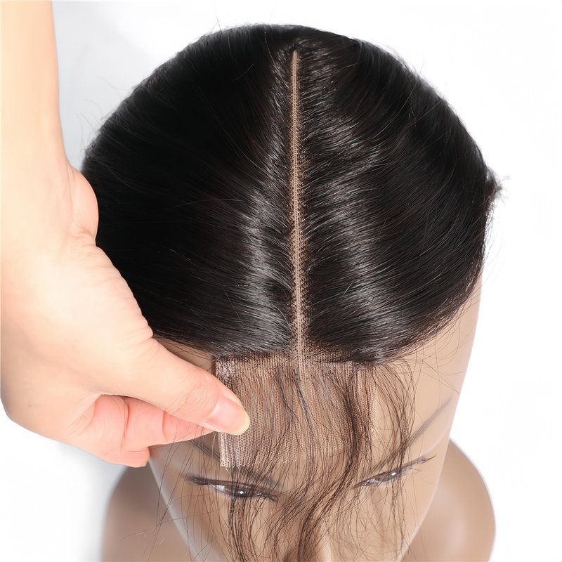 Braizilian 2x6 HD Lace Closure Straight Human Hair Deep Middle Part 2x6 Closure with Baby Hair (14 inch)