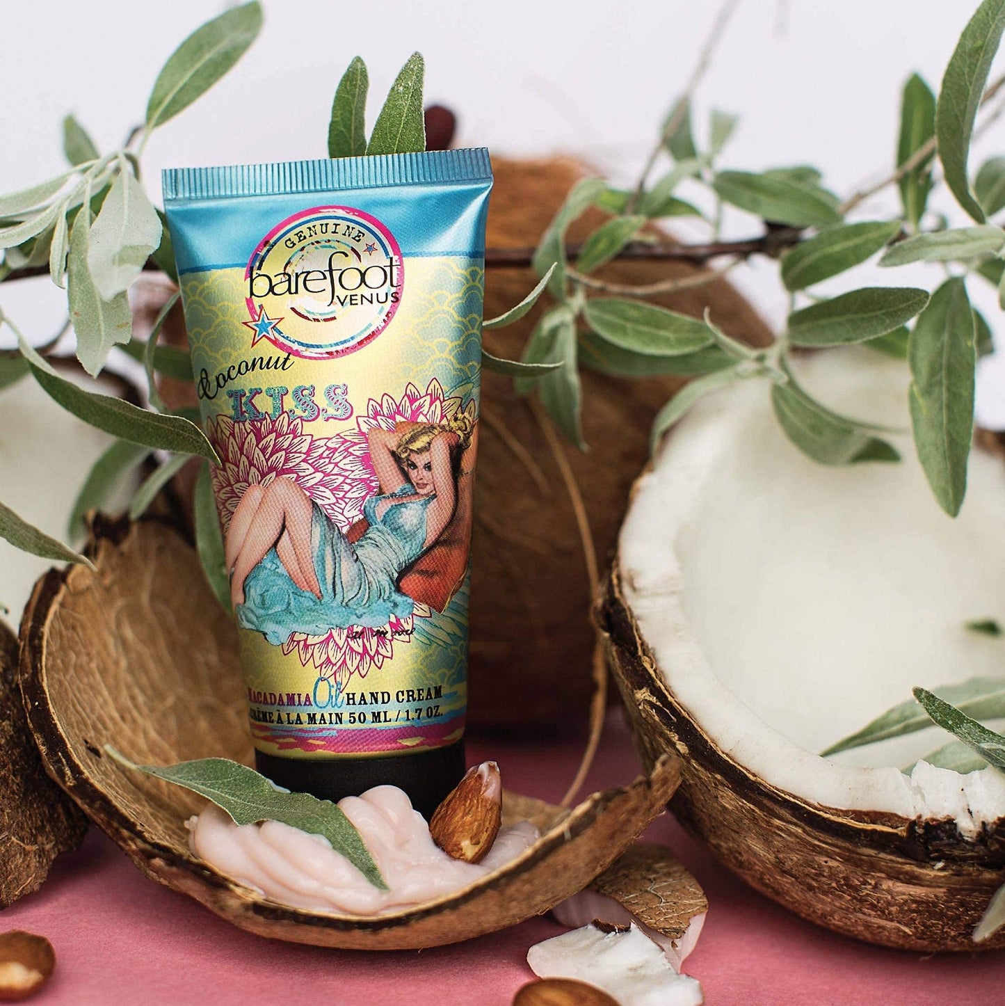 Barefoot Venus bath Soak, Hand Cream & Argan Oil Body Care Gift Set (coconut Kiss)