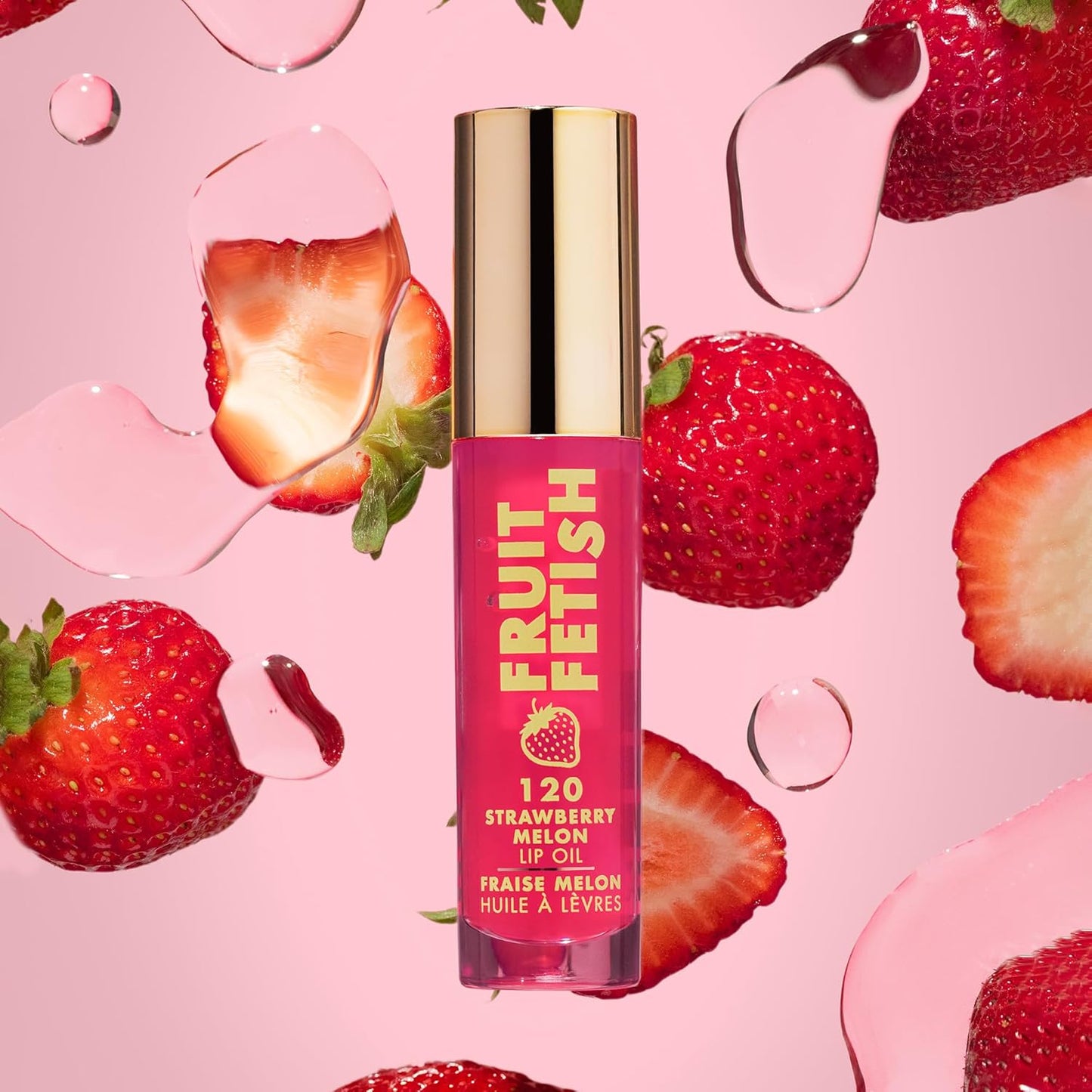 Milani Fruit Fetish Lip Oil - Tinted Hydrating Lip Gloss with Vitamin E | Strawberry Melon, 0.14 oz