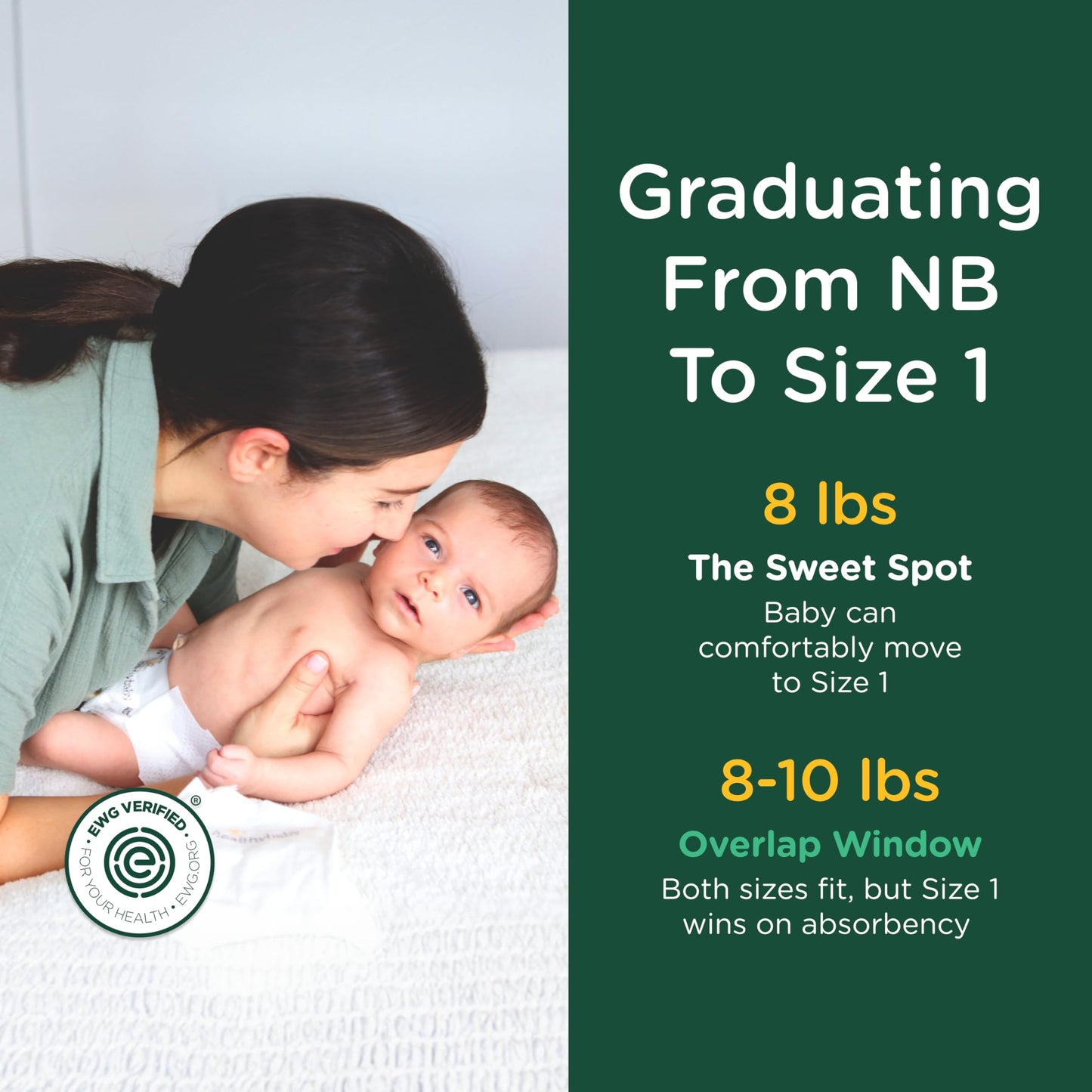 Our Diapers | The First EWG Verified & Microbiome-Friendly Diaper | Size NB (<10 lbs) 32 Count | 12-Hour Leak Protection | Made with Organic Cotton & Plant-Derived Materials | Totally Chlorine Free