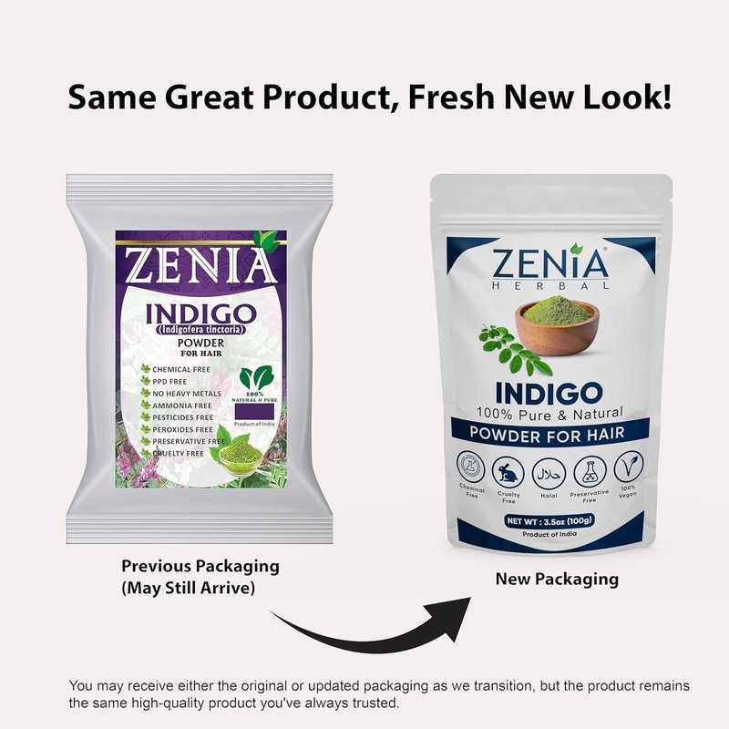 Zenia Indigo Powder - 100% Pure Natural Hair & Beard Dye | 2lbs (908g)