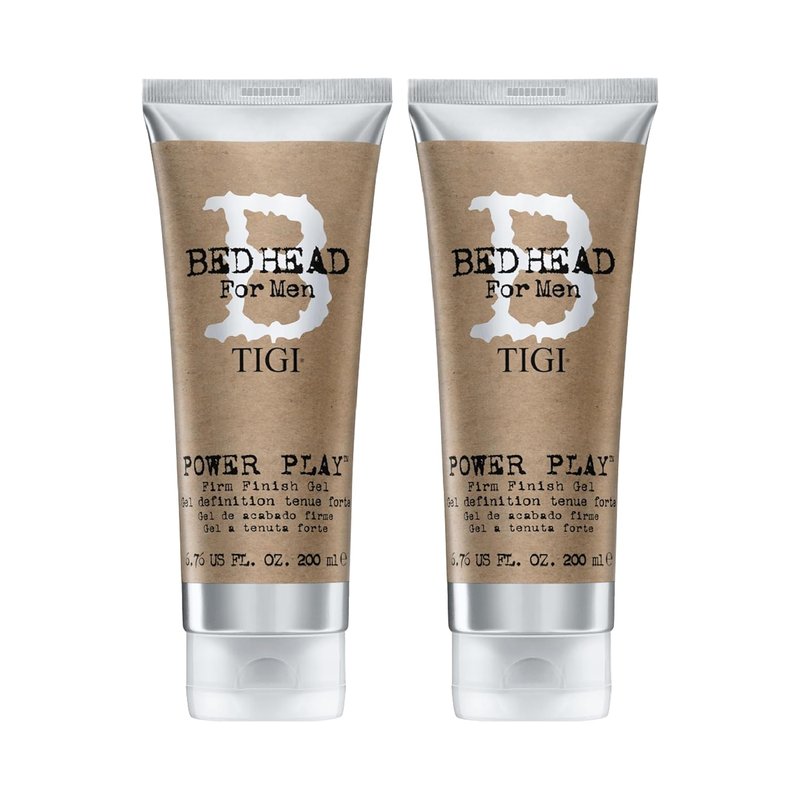 TIGI Bed Head Hair Gel for Men - Power Play 2-Pack | Firm Finish, Anti-Humidity, Frizz Control, 6.76 Oz Each