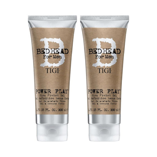 TIGI Bed Head Hair Gel for Men - Power Play 2-Pack | Firm Finish, Anti-Humidity, Frizz Control, 6.76 Oz Each