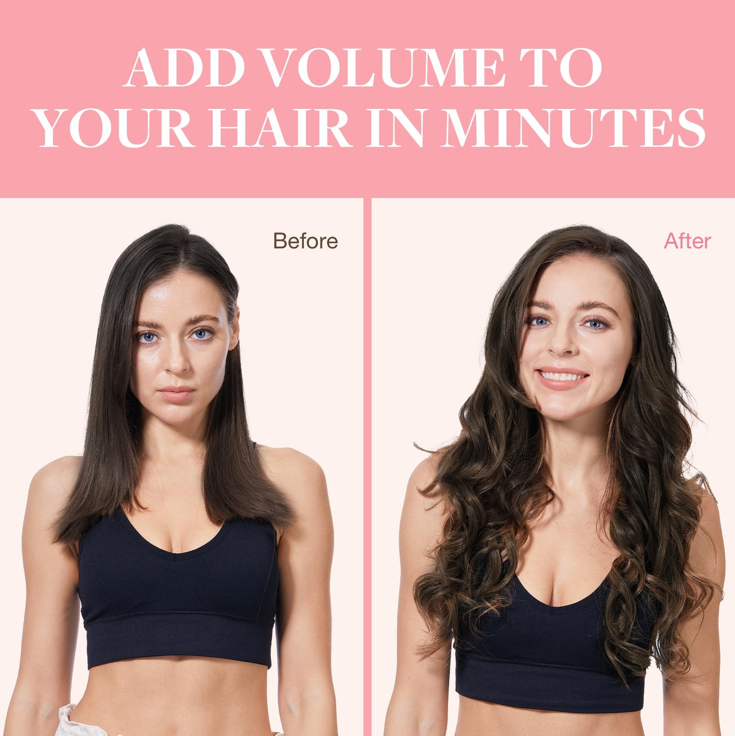GOO GOO Clip in Hair Extensions Real Human Hair, Remy Human Hair Extensions Clip ins for Women, Natural Human Hair, 12inch 85g 7Pcs, 2A Light Brown