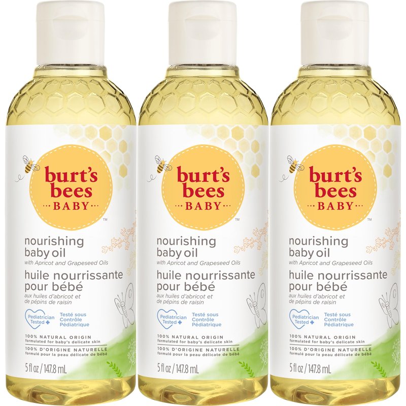 Burt's Bees Baby Nourishing Baby Oil, 100% Natural Origin Skin Care - 5 Ounce Bottle