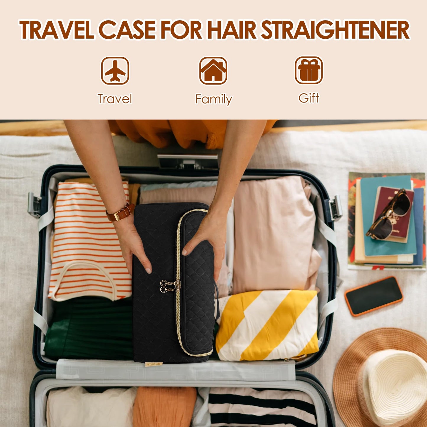 Yarwo Travel Bag Compatible with Dyson Airstrait/Corrale Hair Straightener