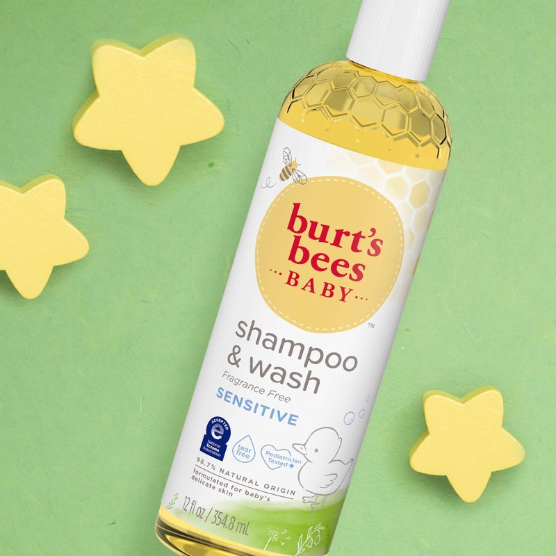 Burt's Bees Baby Shampoo and Body Wash Bundle, 2 Original and 1 Calming with Lavender Tear Free Baby Soap, 12 Fl Oz, 3 Count