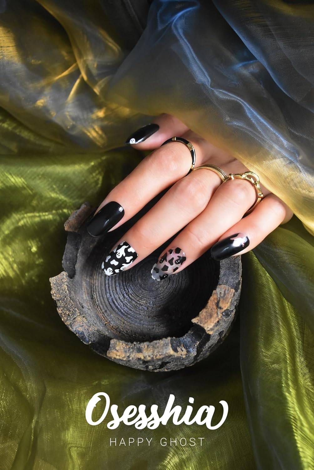 Semi Cured Gel Nail Strip Starter Kit - 60 Nail Stickers, UV Lamp & Tools for Salon Quality Christmas Nails