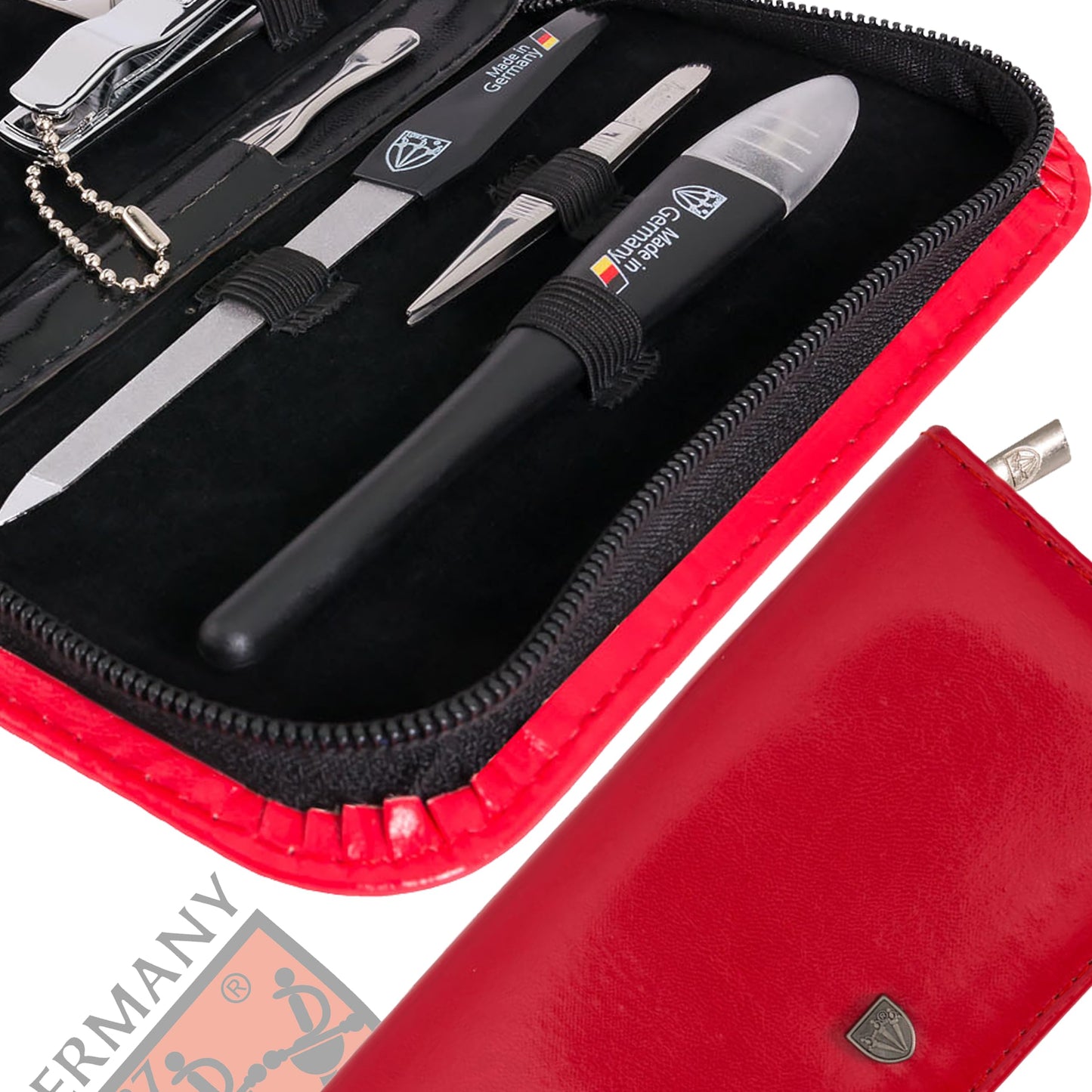 3 Swords Germany - Brand Quality 9-piece Pedicure kit Set - Callus Remover and Nail Care Tools - Made in Solingen/Germany