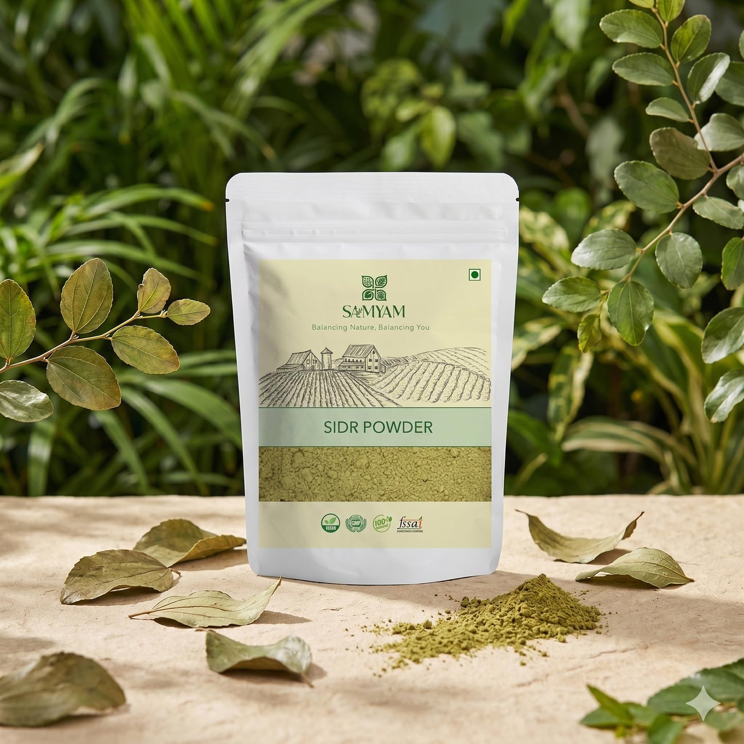 SAMYAM Natural Sidr/Jujube Powder - 1Kg (2.2 lb) | Natural Hair and Body Cleanser, Herbal Soap