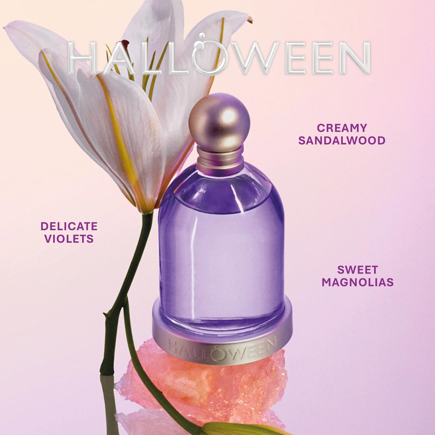 Halloween Eau De Toilette for Women. Floral, Marine Long Lasting Fragrance with Notes of Violet, Magnolia and Pepper, 3.4 Fl Oz