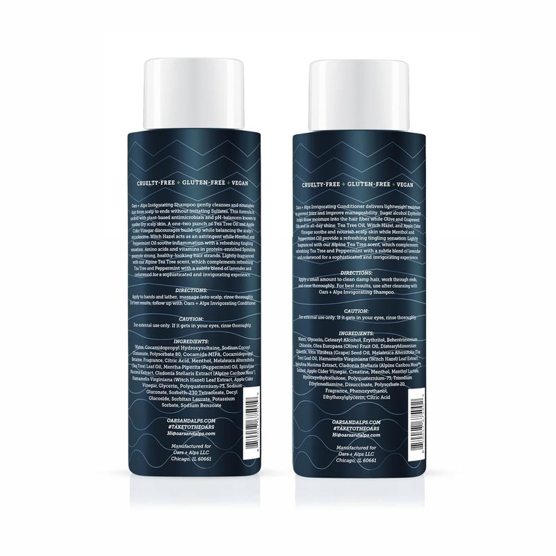 Men's Sulfate-Free Hair Shampoo with Witch Hazel & Tea Tree Oil - Nourishing & Moisturizing, 13.5oz