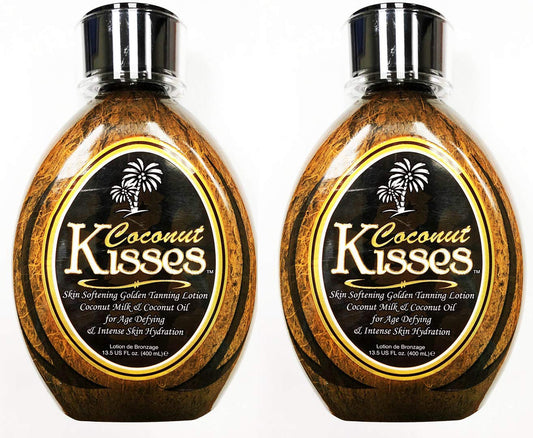 Lot of (2) Ed Hardy COCONUT KISSES Golden Tanning Lotion, 13.5 oz