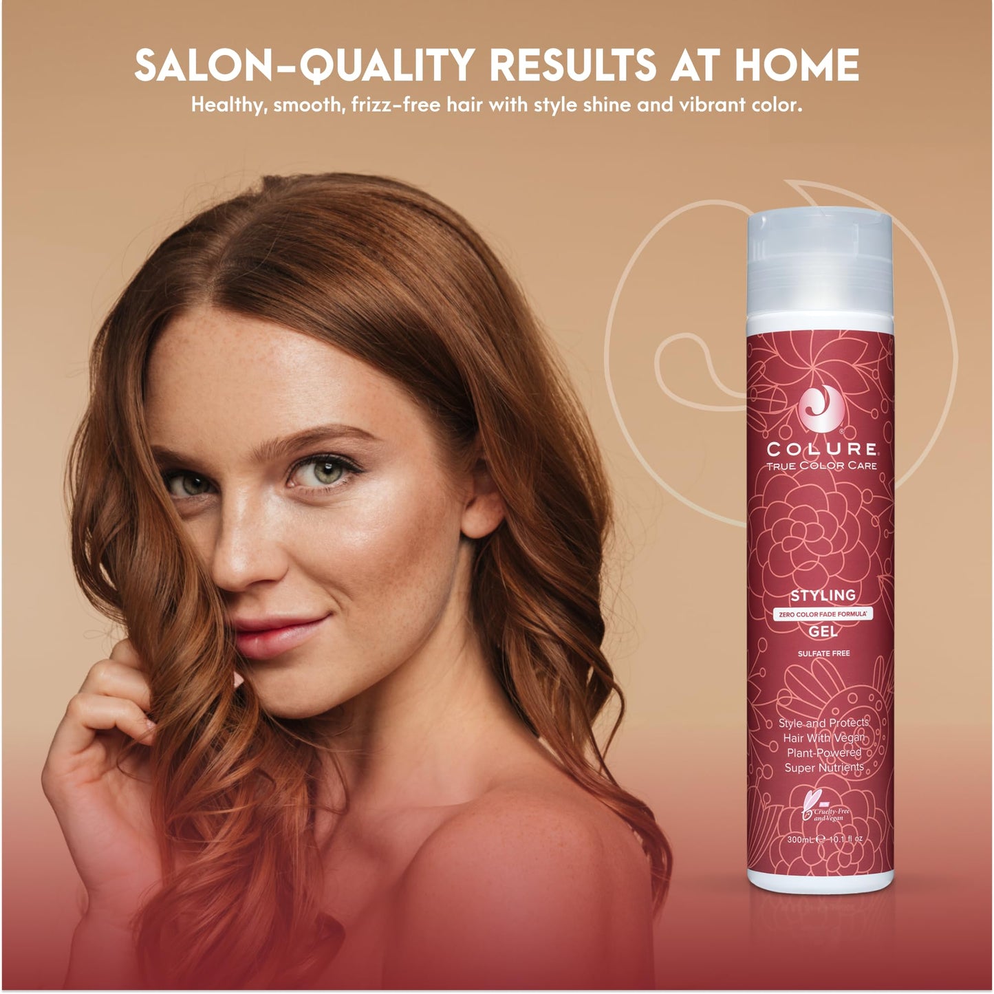 COLURE Styling Gel 10 oz - Versatile Medium Hold Volumizing Hair Gel for Moldable Flexible Professional Styling
