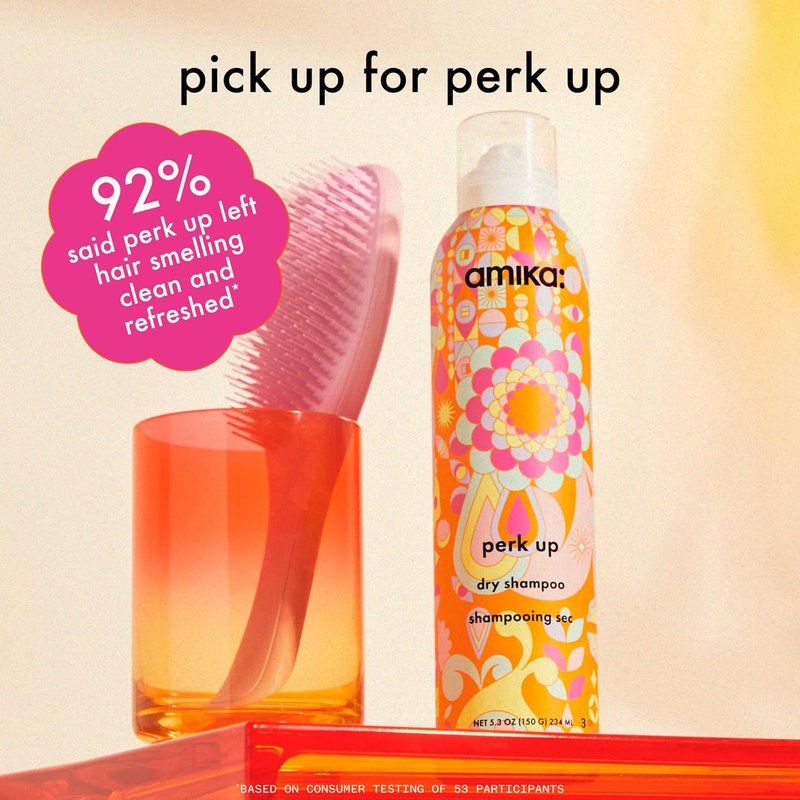 Amika Perk Up Talc-Free Dry Shampoo - Refreshing Oil Absorption | No White Residue, Voluminous Lift for All Hair Types