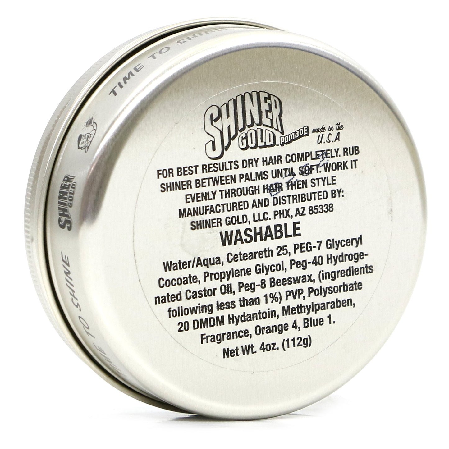 Shiner Gold Psycho Hold Pomade | Extreme Hold | High Shine | Water-based | Coconut Scent