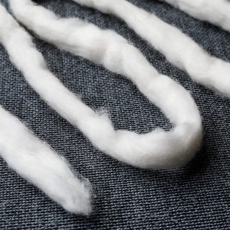 Japanese Organic Cotton Sliver 13 Feets 100% Organic Unbleached [Made in Japan] (8 Packs)