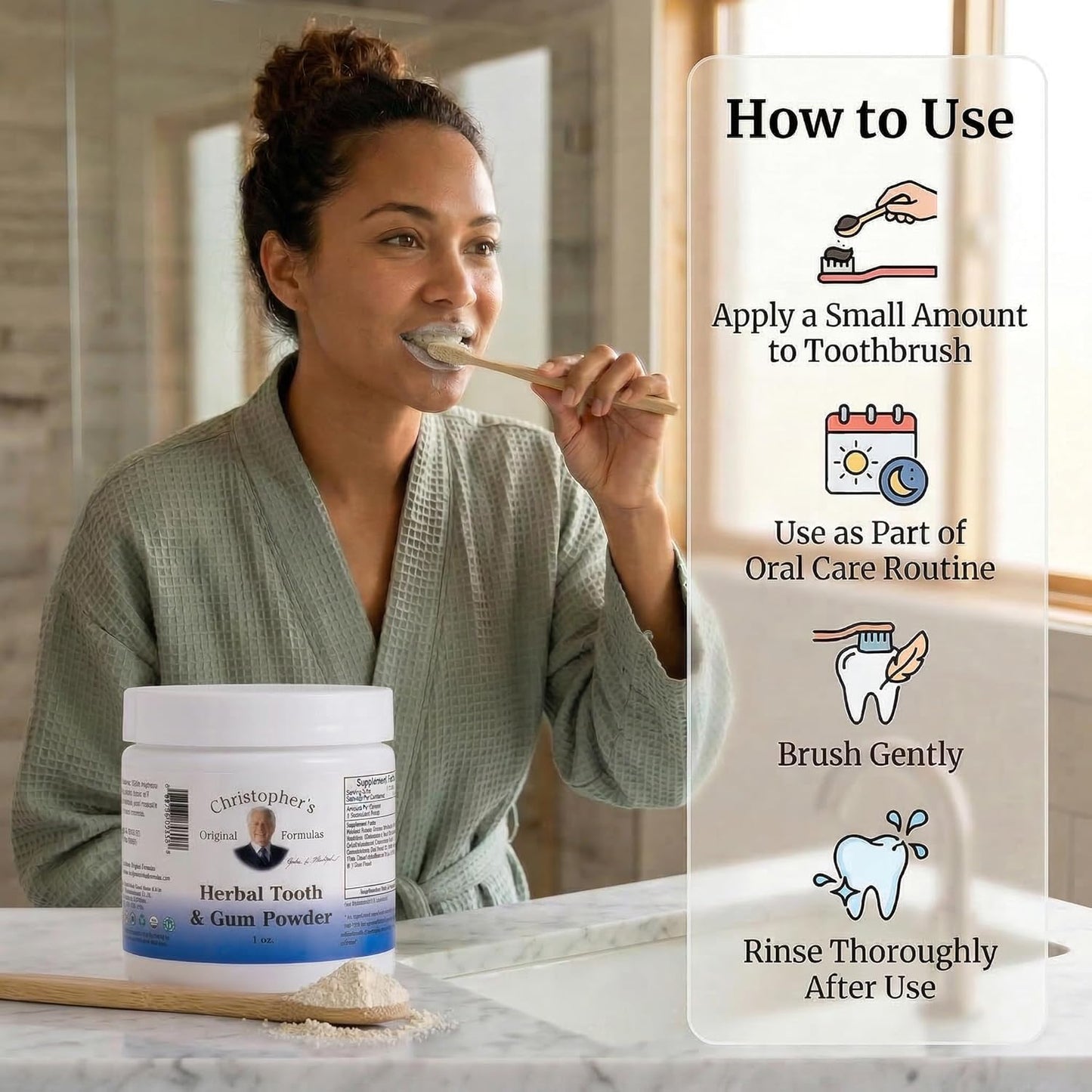 Herbal Tooth & Gum Powder - Natural Plant-Based Oral Care | Pack of 2