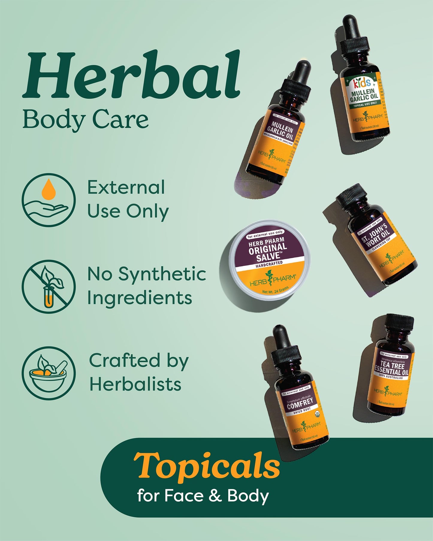 Herb Pharm Mullein Garlic Herbal Oil - Contains Calendula, Garlic, Mullein Flower, St. John's Wort, Olive Oil, 1 Ounce