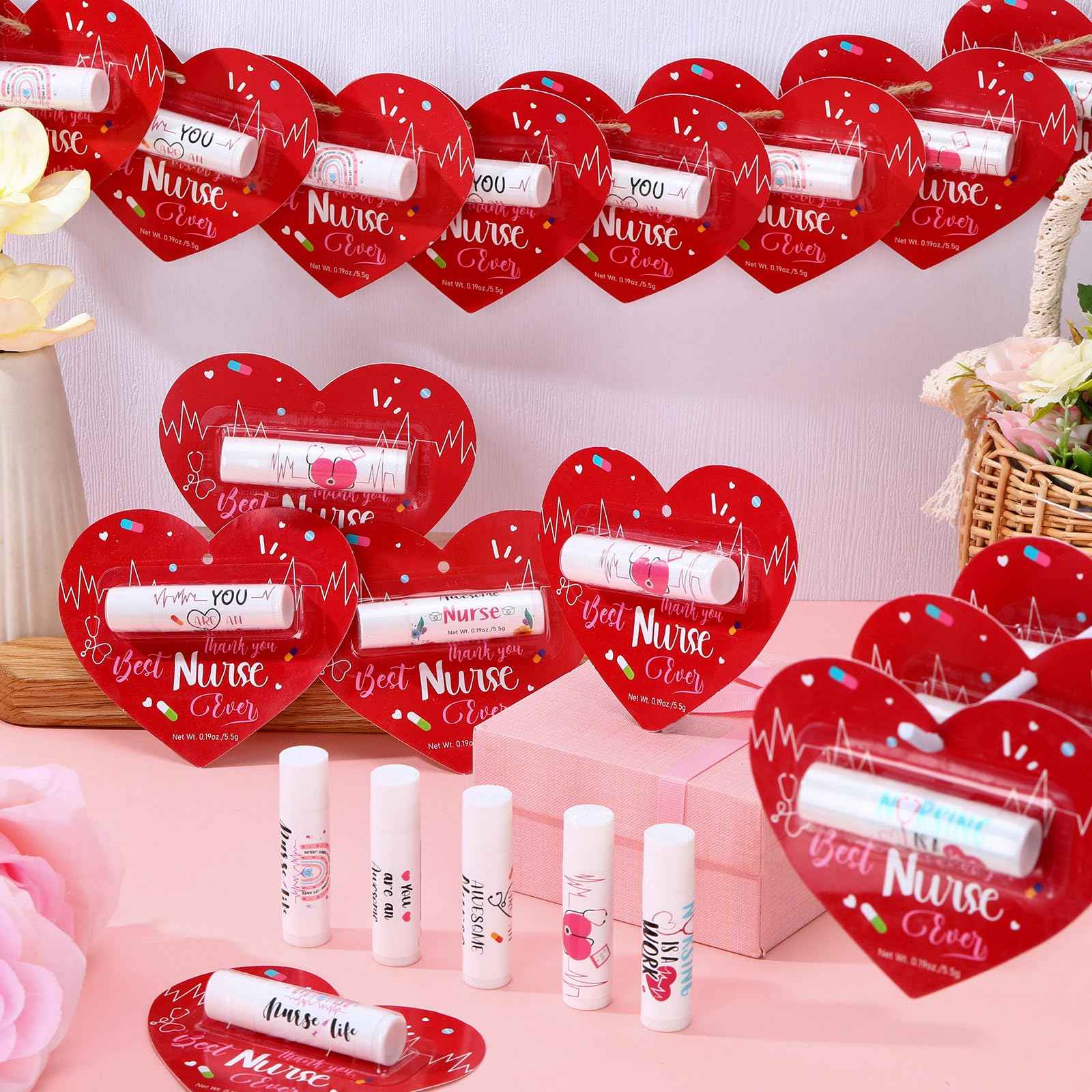 30 Pack Nurses Appreciation Gifts Bulk Lip Balms Christmas Hospital Staff Team Thank You Gifts Best Nurse Ever Fall Thanksgiving Xmas Appreciation Party Favors for Coworkers Midwife Women Presents