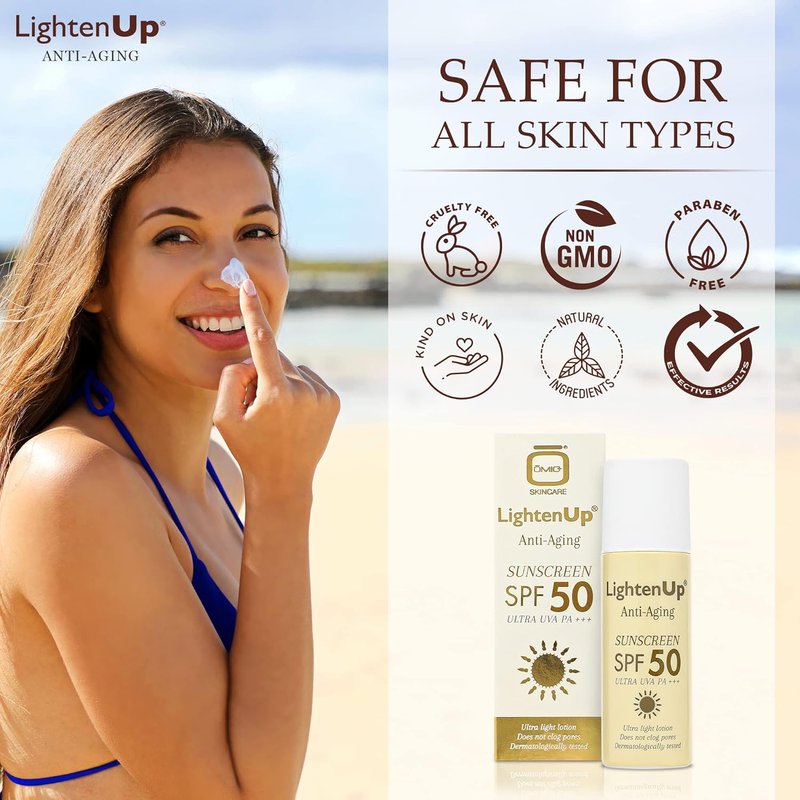 Anti-Aging Sunscreen SPF 50 - Lightweight, Broad Spectrum Protection