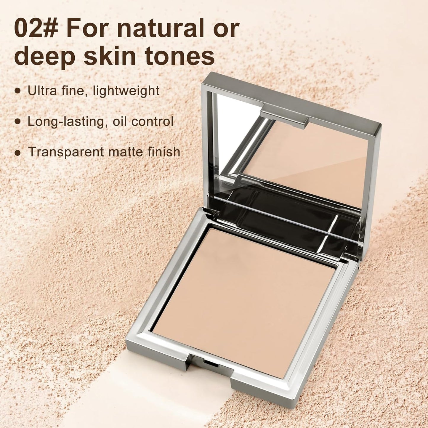 Matte Face Finishing Powder - Smooth Setting Pressed Makeup for Oil Control | Lightweight Translucent Compact