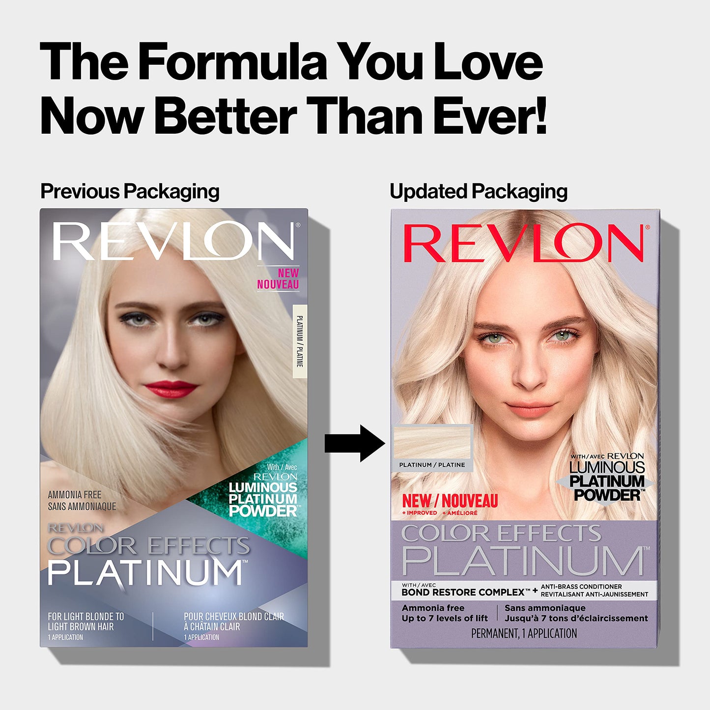 Revlon Color Effects Permanent Highlighting Kit, Ammonia & Paraben Free Hair Dye, 60 Platinum, 8 Oz (Pack of 1)