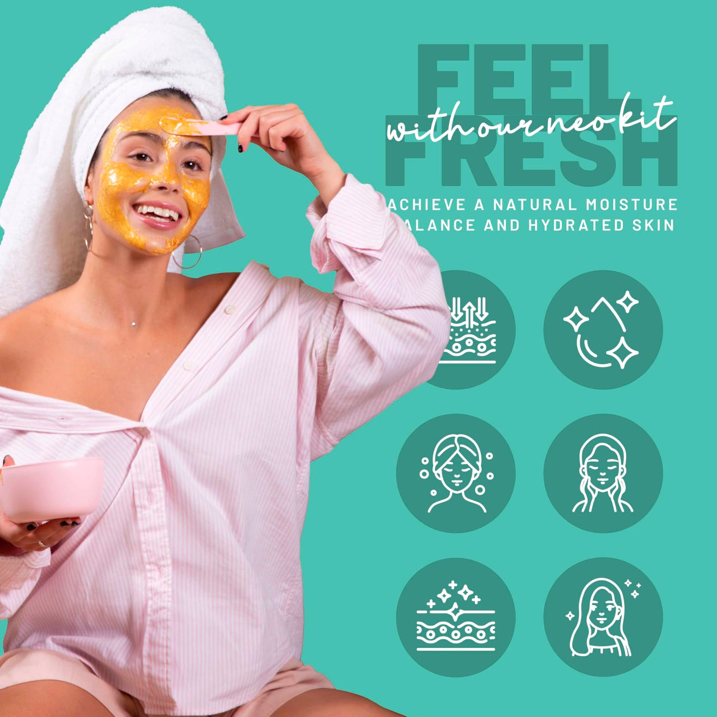 BRÜUN Peel-Off Jelly Mask Rubber Mask NEO Set - 10 Treatments (Chocolate, Aloe Vera, Avocado, Bamboo Charcoal, Calendula, Sea Mud, Pomegranate, Chlorella, Blueberry and lavender)
