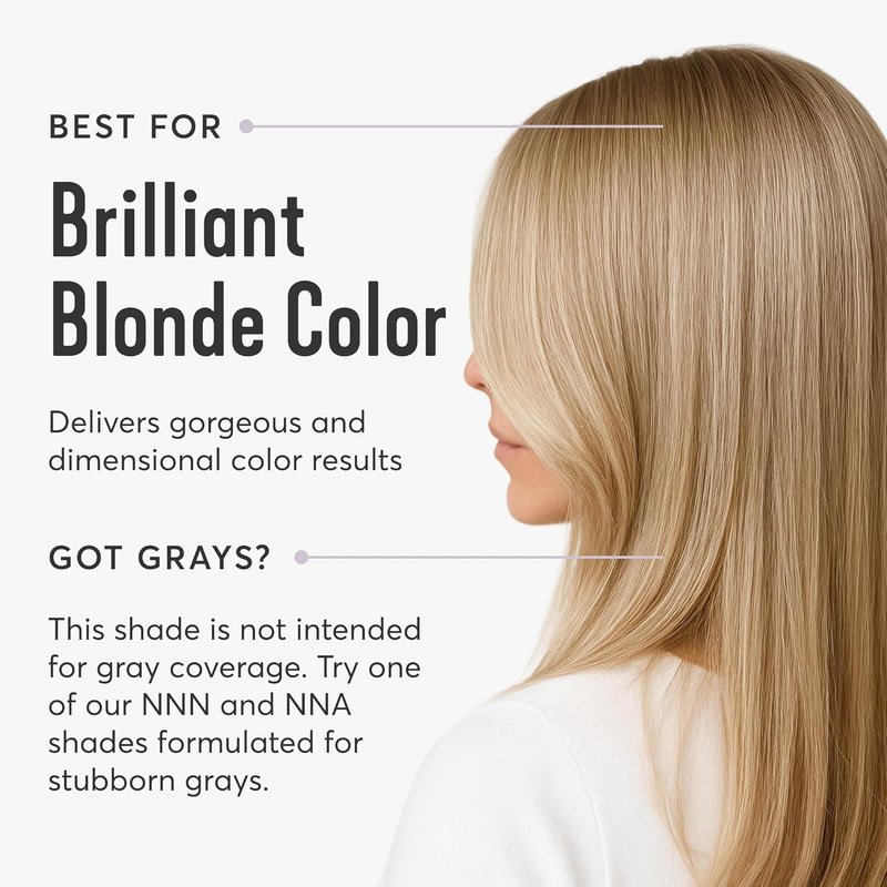 Radiant Hair Color Kit - 8.5NNA Dark Neutral Blonde | 100% Gray Coverage, PPD-Free & Ammonia-Free, 1 Pack