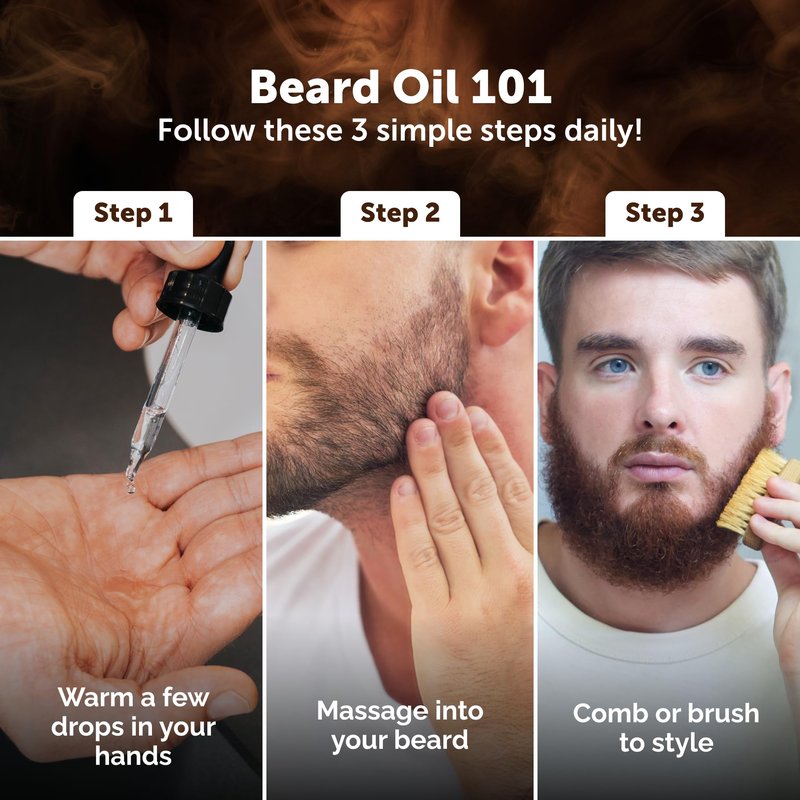 Detroit Grooming Co. Beard Oil (2oz) - Toasted Vanilla & Amber - Premium Nourishing Formula with Sweet Almond Oil & Vitamin E - Men's Beard Softener & Moisturizer - Double Size