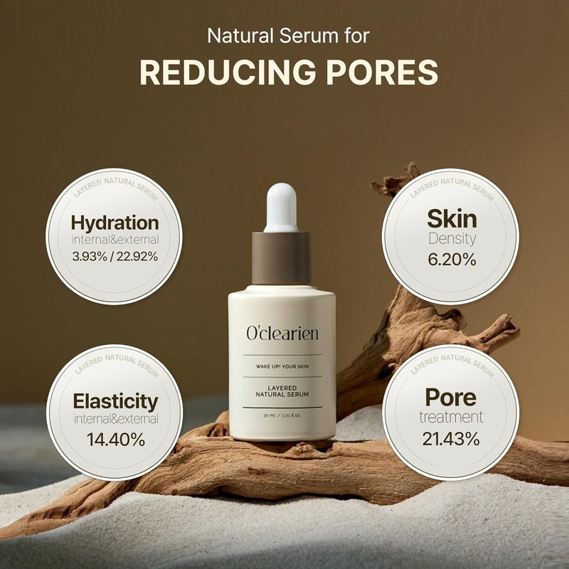 Layered Natural Serum with Hyaluronic Acid - Hydrating & Soothing for Sensitive Skin | 1.01 fl. oz.