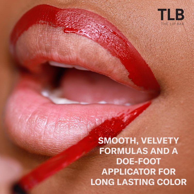 The Lip Bar - Nonstop Liquid Matte Lipstick 2-Pack, Bawse Lady (Blue Red) - High Pigment - One Swipe - Long Lasting - Jojoba Oil & Vitamin E - Vegan & Cruelty Free - Makeup & Cosmetics - .24 fl oz