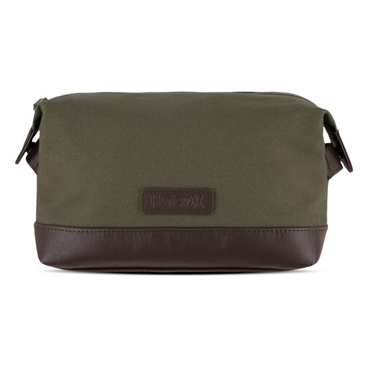 Hurley Men's Small Items Travel Dopp Kit, Olive/Side Snap, O/S