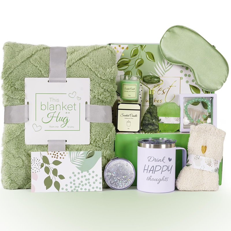 Birthday Gifts for Women, 9 PCS Sunflower Package with Tumbler and Bath Bombs, Relaxing Spa Self Care Gifts Basket for After Surgery, Get Well Gifts for Women, Thinking of You Gifts for Her