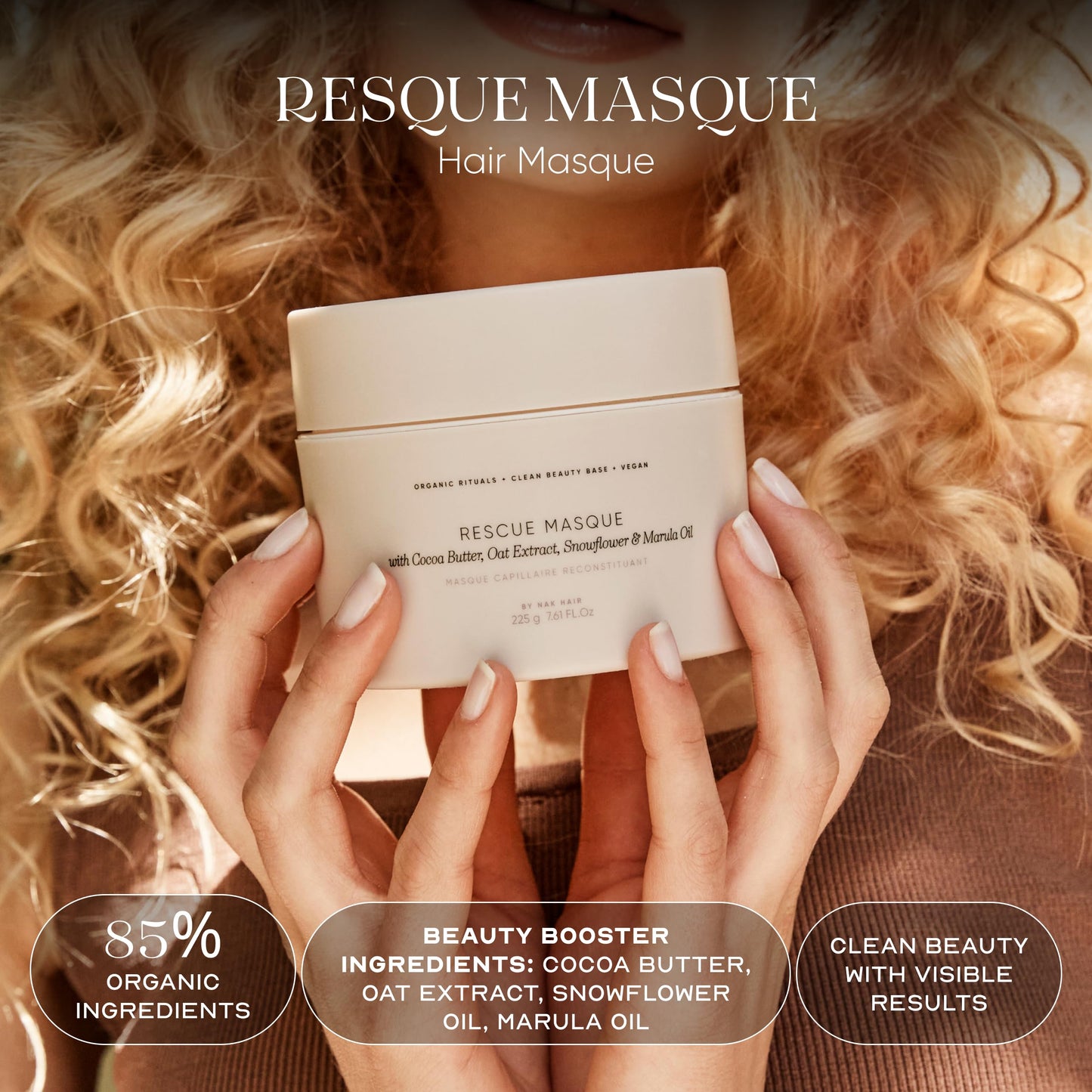 ORI LAB Rescue Masque 300ml - Repair & strengthening for damaged, dry and over-processed hair, Cruelty-Free