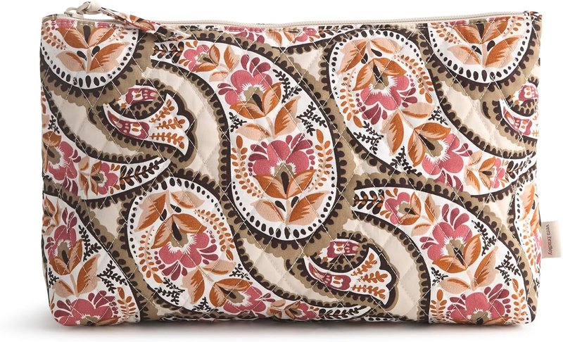 Vera Bradley Large Cotton Pouch - Stylish Travel Organizer for Women