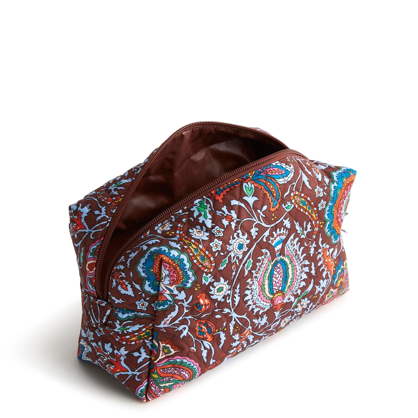 Vera Bradley Women's Premium Cotton Large Cosmetic, Marrakesh Cinnamon, One Size