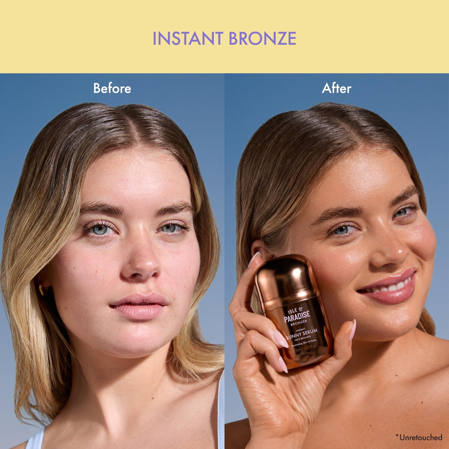Isle of Paradise Sunny Serum, Liquid Bronzer, Wash-Off Formula with Illuminating & Hydrating Skincare Ingredients for Natural-Looking Radiance, 1.01 fl. Oz