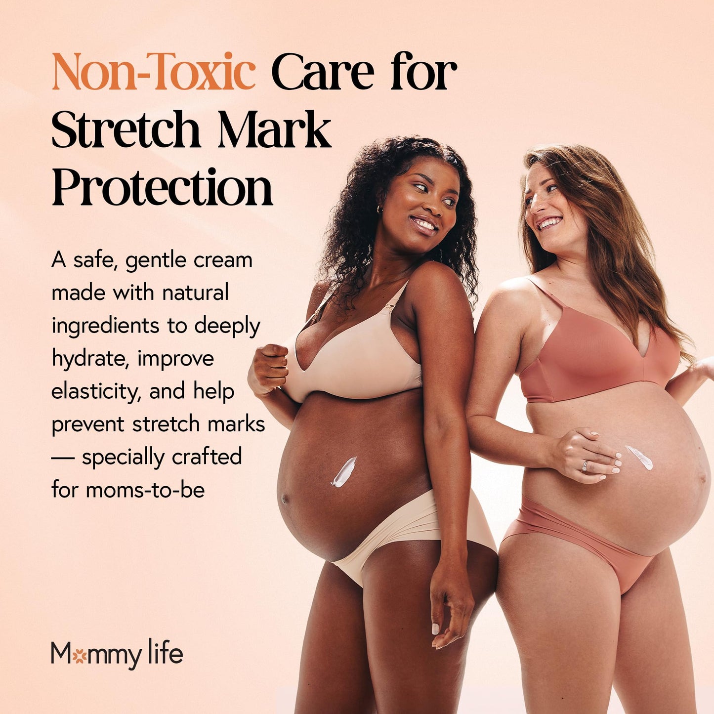 MOMMY LIFE Preggie Paste Belly Butter - Baby Essentials & Pregnancy Must Haves - Moisturizing Belly Firming Cream with Manuka Honey & Vitamin E - Hydrating & Nourishing Body Butter for Women (4oz)