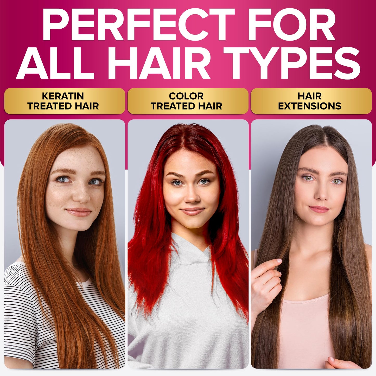 SALT NYK1 Sulfate-Free Shampoo and Conditioner Set for Color-Treated Hair, Extensions and Keratin Treatments (2 x 16.9 Fl Oz)