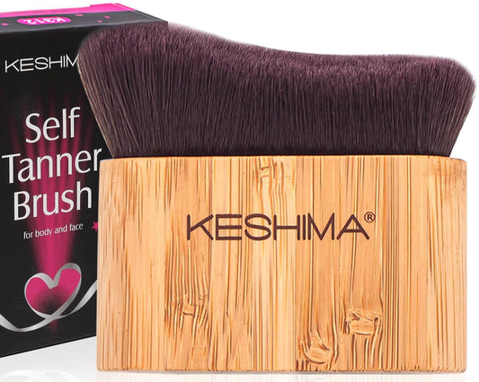 Keshima Self Tanner Brush - Large Kabuki Applicator for Smooth, Even Coverage | Face & Body Use