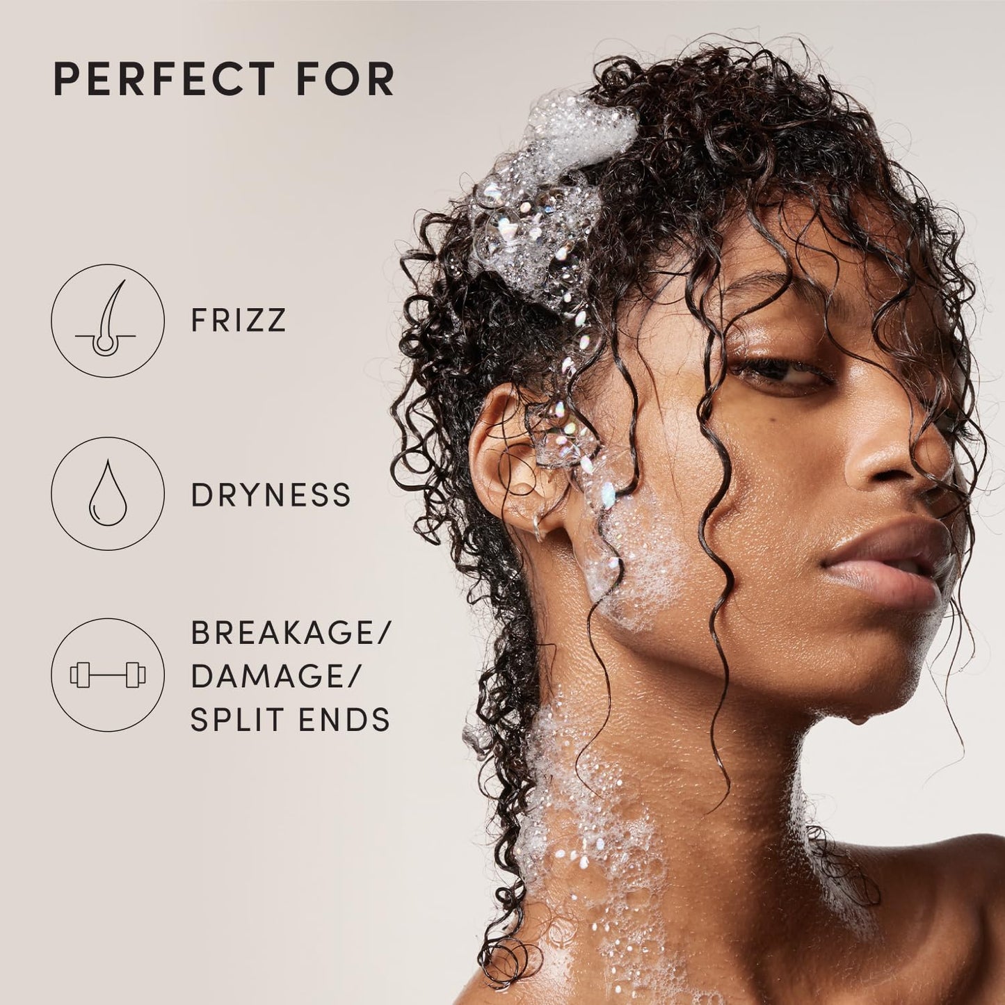 OUAI Thick Hair Shampoo - Hydrating Shea Butter Shampoo for Full, Frizzy Hair - Deeply Moisturizing, Detangling, Split Ends - Marshmallow Root, Avocado Oil & Keratin - Sulfate Free 10 Oz