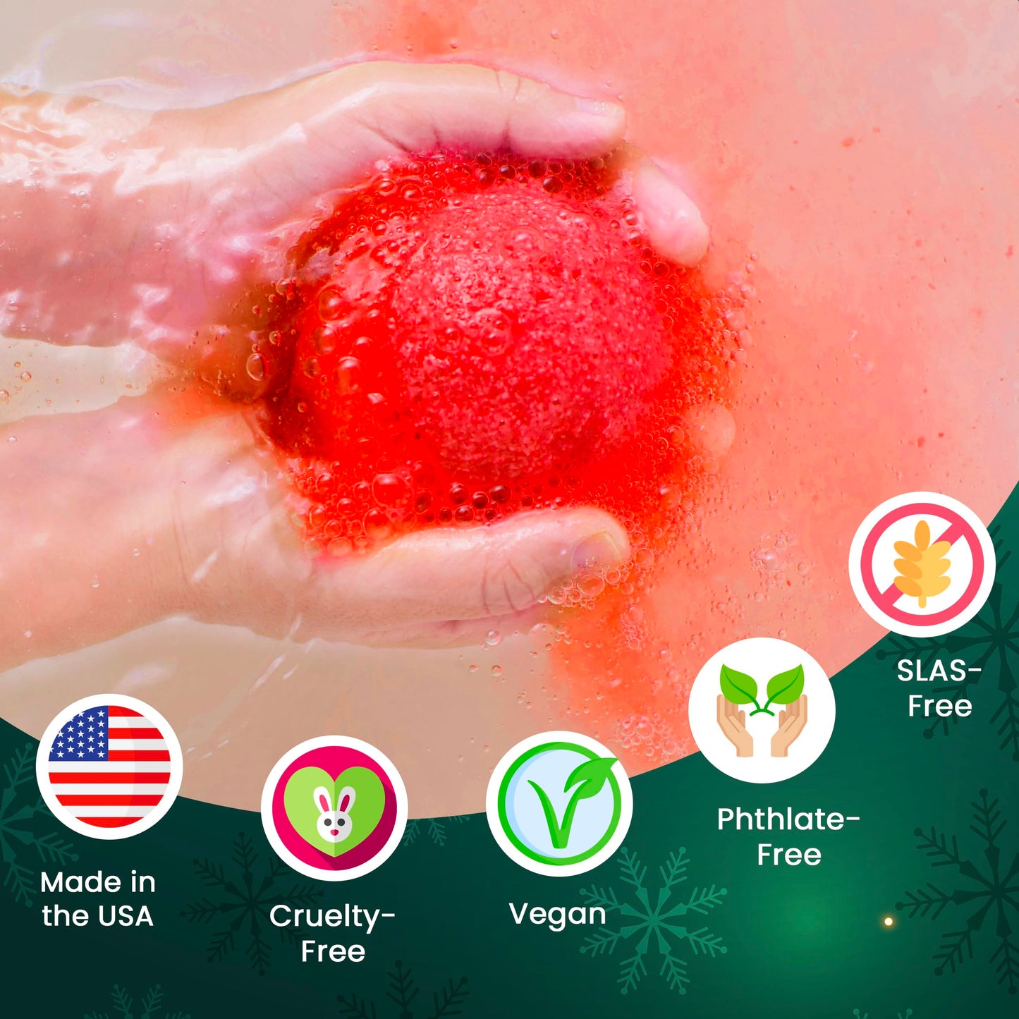 Christmas Bath Bombs for Kids with Surprise Toys Inside (6 Pack) - Holiday Gifts and Stocking Stuffers for Boys and Girls - Bubble Treats with Cheerful Scents, USA Made by Two Sisters