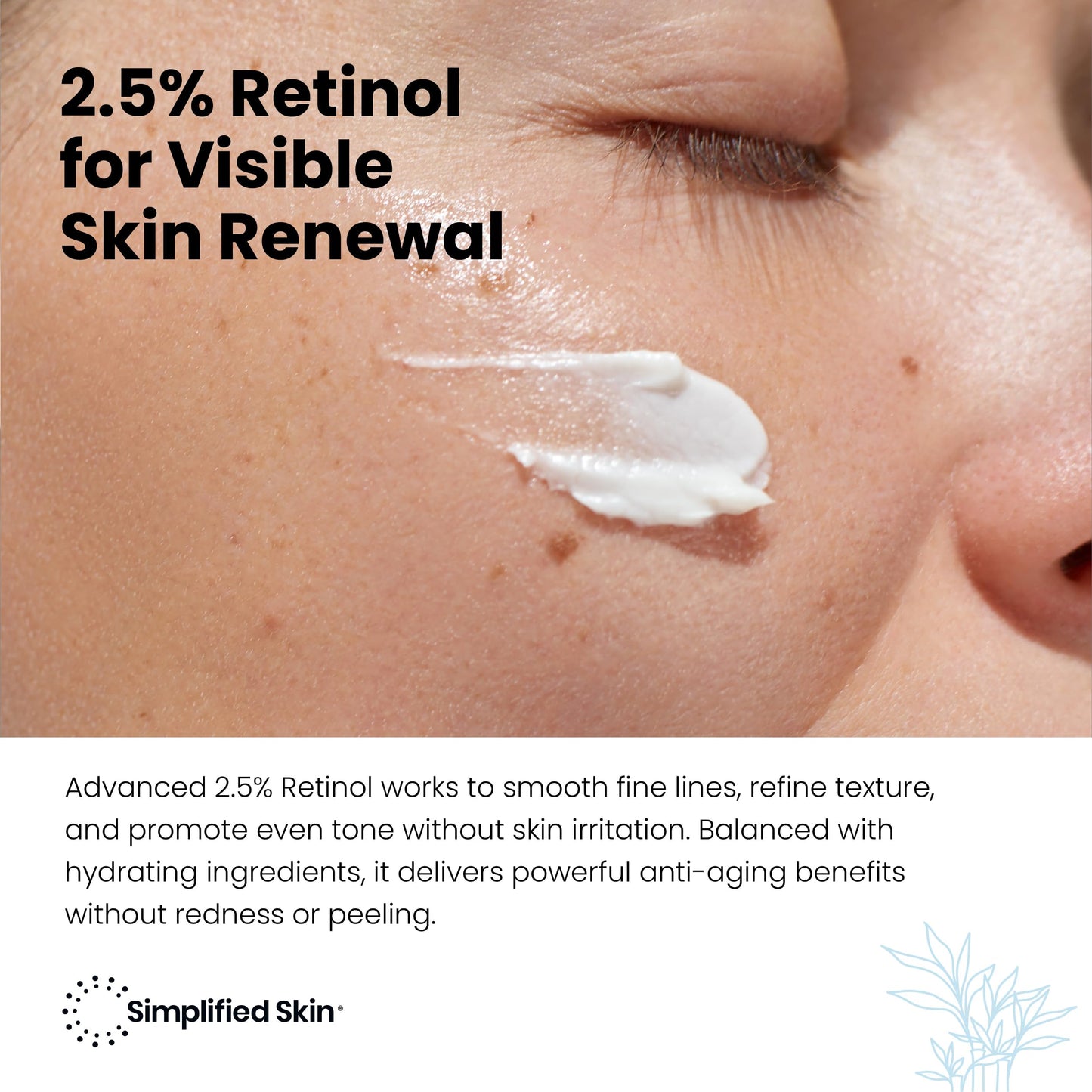 Simplified Skin Retinol Cream for Face, Anti-Aging Moisturizer