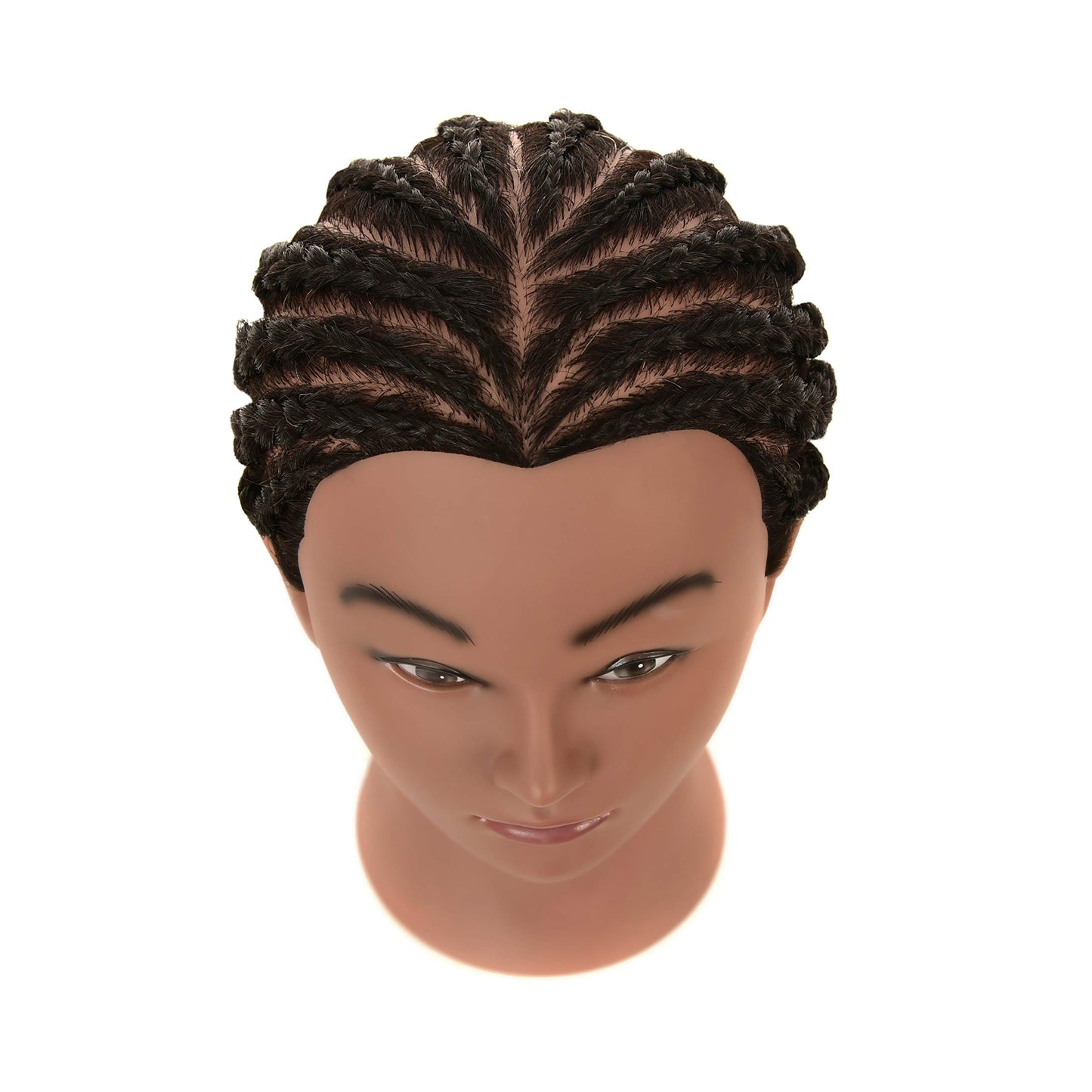 RIHANNAHAIR Kinky Curly Mannequin Head 100% Real Human Hair Manikin Doll Style Head with Stand for African American Practice Braiding Styling Updos Cosmetology Barber Training