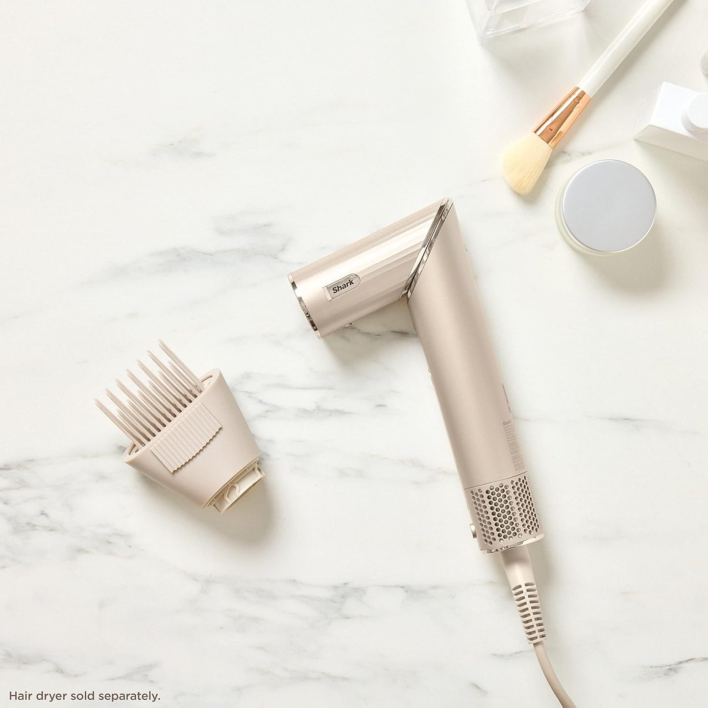 FlexStyle Wide Tooth Comb - Blow Dryer Attachment for Curly & Coily Hair | Stone Color