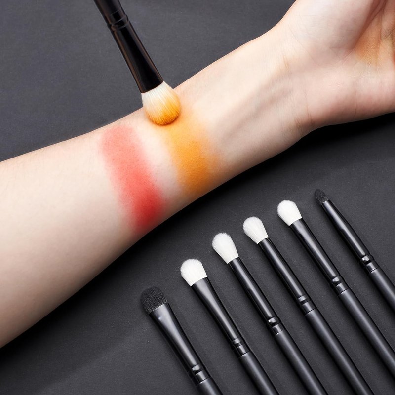 Jessup 10-Piece Black Makeup Brush Set | Eye Brushes Included, Premium Quality