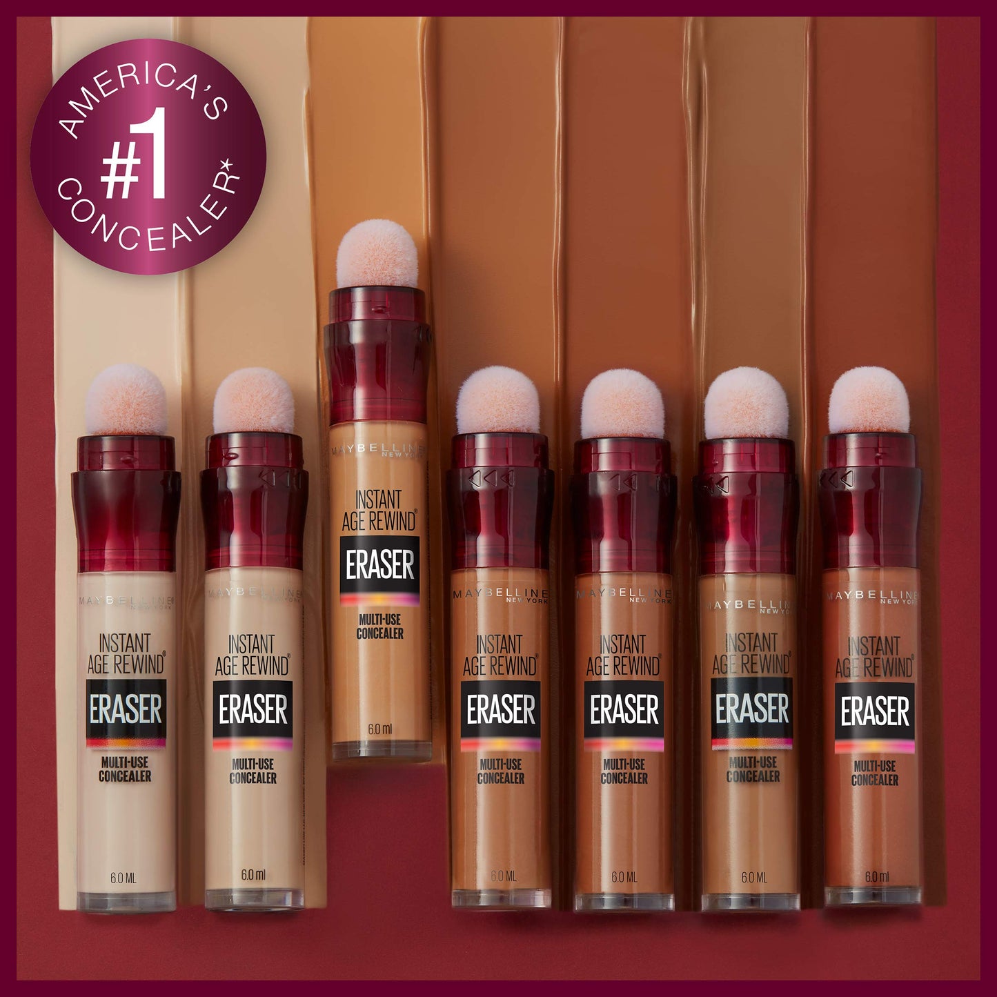 Maybelline Instant Age Rewind Eraser Dark Circles Treatment Multi-Use Concealer, Honey, 0.2 Fl Oz (Pack of 2)