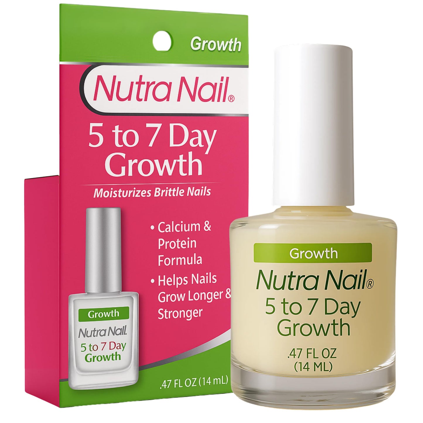 Nutra Nail 5 to 7 Day Growth Treatment - Fast Keratin Nail Strengthener Repair Serum Formula